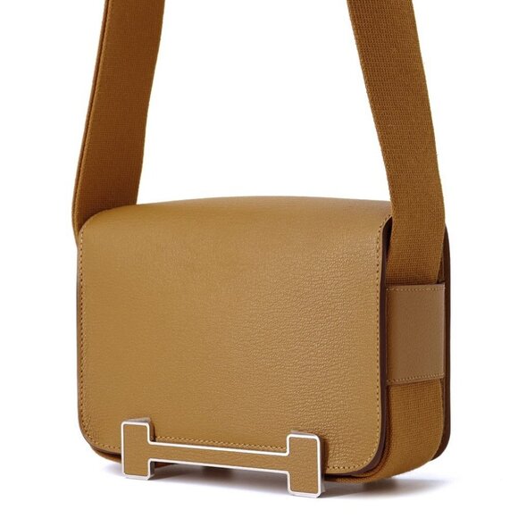 HERMES Geta Chevre Myzore Goatskin Camel - Picture 2 of 15